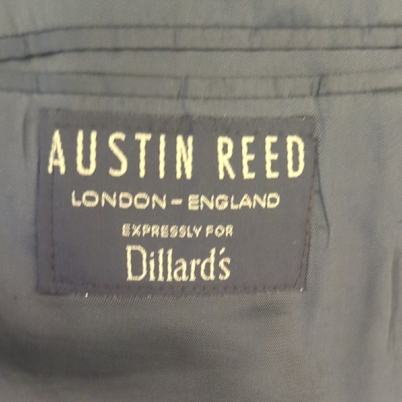 Austin Reed Blue with burgundy Blazer with Notched Lapel and Regular Fit - Picture 2 of 5